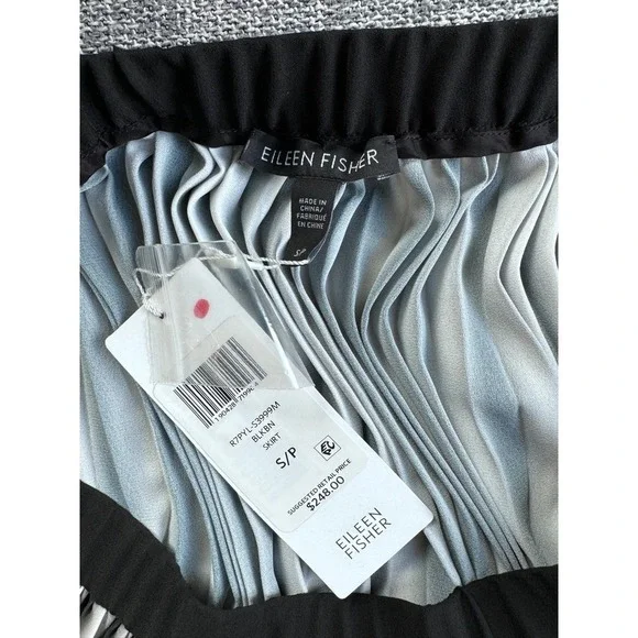 Eileen fisher Recycled Polyester A-Line Pleated Midi Skirt size S